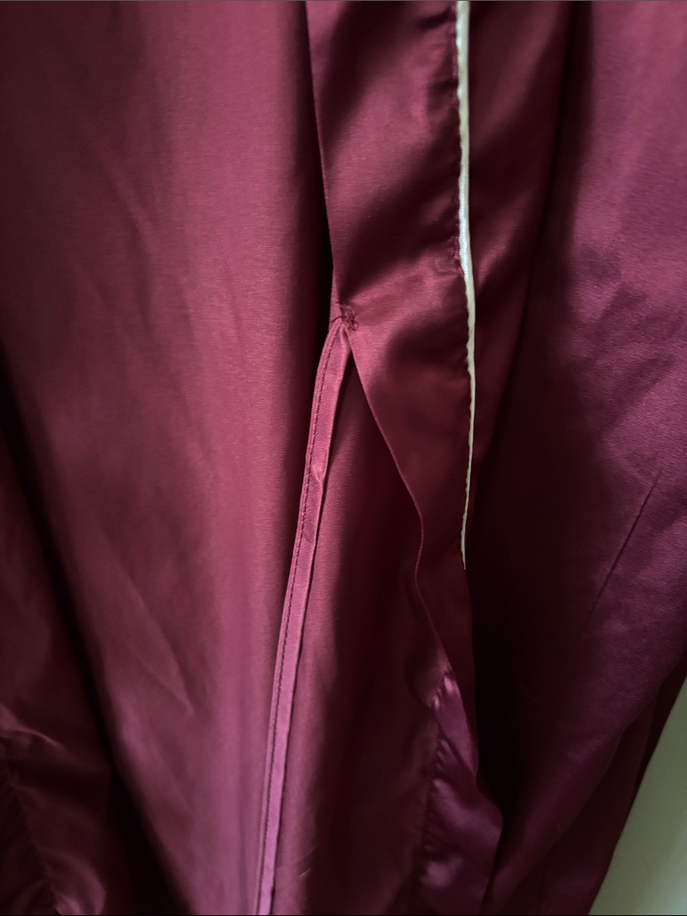 Satin Robe - Maroon - Picture 5 of 6